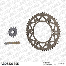 Lade das Bild in den Galerie-Viewer, AFAM Kettensatz 520, X-Ring, golden, 3498kg, Alu, selfclean, HUSQVARNA TXC 250 2008-2010