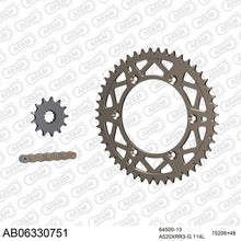 Lade das Bild in den Galerie-Viewer, AFAM Kettensatz 520, X-Ring, golden, 3498kg, Alu, selfclean, HUSQVARNA WR 300 2009-2013