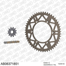 Lade das Bild in den Galerie-Viewer, AFAM Kettensatz 520, X-Ring, golden, 3498kg, Alu, selfclean, HUSQVARNA TC 610 E 1991-1997
