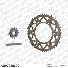 Lade das Bild in den Galerie-Viewer, AFAM Kettensatz 520, golden, 3498kg, Alu, selfclean, KTM SX 150 2012-2021