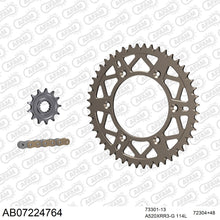 Lade das Bild in den Galerie-Viewer, AFAM Kettensatz 520, X-Ring, golden, 3498kg, Alu, selfclean, KTM EXC 250 1998-1998