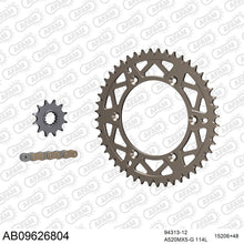 Lade das Bild in den Galerie-Viewer, AFAM Kettensatz 520, golden, 3814kg, Alu, selfclean, GAS-GAS MC 250 2003-2005