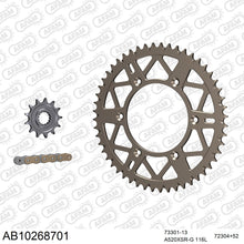 Lade das Bild in den Galerie-Viewer, AFAM Kettensatz 520, X-Ring, golden, 3712kg, Alu, selfclean, HUSABERG FE 570 2009-2012