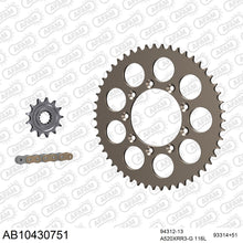 Lade das Bild in den Galerie-Viewer, AFAM Kettensatz 520, X-Ring, golden, 3498kg, Alu, selfclean, T.M. EN 300 2003-2004