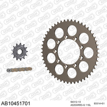 Lade das Bild in den Galerie-Viewer, AFAM Kettensatz 520, X-Ring, golden, 3498kg, Alu, selfclean, T.M. EN 450 F 2005-2009