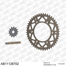 Lade das Bild in den Galerie-Viewer, AFAM Kettensatz 520, X-Ring, golden, 3498kg, Alu, selfclean, HM-HONDA CRE F 250 R 2010-2010