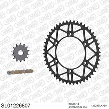 Lade das Bild in den Galerie-Viewer, AFAM Kettensatz 520, golden, 3814kg, Stahl light, selfclean, YAMAHA YZ 250 A,B,D,E,F,G,H,J,K,L,M 2011-2021