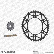 Lade das Bild in den Galerie-Viewer, AFAM Kettensatz 520, X-Ring, golden, 3498kg, Stahl light, selfclean, SHERCO SE 250 Enduro Racing 2014-2020