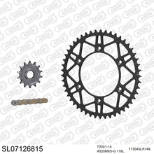 Lade das Bild in den Galerie-Viewer, AFAM Kettensatz 520, golden, 3814kg, Stahl light, selfclean, KTM SX 250 2021-2021