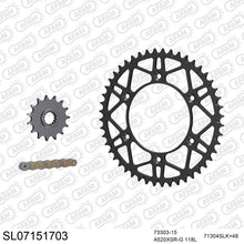 Lade das Bild in den Galerie-Viewer, AFAM Kettensatz 520, X-Ring, golden, 3712kg, Stahl light, selfclean, KTM 450 Rally Factory Replica 2011-2015