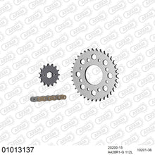 Lade das Bild in den Galerie-Viewer, AFAM Kettensatz 428, golden, 2244kg, HONDA CG 125 W,X,Y,1,2,3 1998-2003
