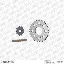 Lade das Bild in den Galerie-Viewer, AFAM Kettensatz 428, golden, 2244kg, HONDA CB 125 J/R 1983-1986
