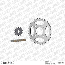 Lade das Bild in den Galerie-Viewer, AFAM Kettensatz 428, golden, 2244kg, HONDA CG 125 Titan 1999-1999
