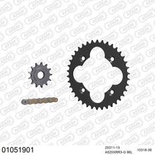 Lade das Bild in den Galerie-Viewer, AFAM Kettensatz 520, X-Ring, golden, 3498kg, HONDA TRX 450 R 6,7,8,9,A,B,C,D,E 2006-2014
