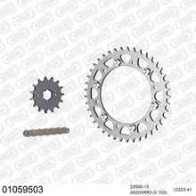 Lade das Bild in den Galerie-Viewer, AFAM Kettensatz 520, X-Ring, golden, 3498kg, HONDA XL 500 R D,E,F,G,H 1983-1987
