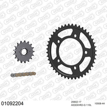 Lade das Bild in den Galerie-Viewer, AFAM Kettensatz 530, X-Ring, golden, 4987kg, HONDA CBR 1100 XX Blackbird V,W,X,Y,1,2,3,4,5,6,7,8 1997-2008
