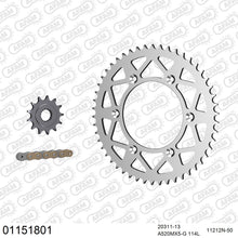 Lade das Bild in den Galerie-Viewer, AFAM Kettensatz 520, golden, 3814kg, Alu, HONDA CRF 450 R 2,3 2002-2003
