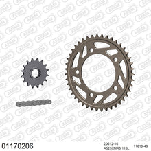 Lade das Bild in den Galerie-Viewer, AFAM Kettensatz 525, X-Ring, 4385kg, Alu, HONDA CB 600 F Hornet 7,8,9,A,B,C,D 2007-2013
