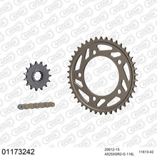 Lade das Bild in den Galerie-Viewer, AFAM Kettensatz 525, X-Ring, golden, 4263kg, Alu, HONDA CBR 650 R K,L 2019-2020
