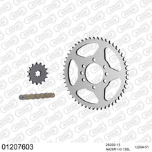 Lade das Bild in den Galerie-Viewer, AFAM Kettensatz 428, golden, 2244kg, YAMAHA DT 80 LC-2 1985-1992
