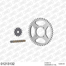 Lade das Bild in den Galerie-Viewer, AFAM Kettensatz 428, X-Ring, golden, 2244kg, YAMAHA YBR 125 ED 2005-2006
