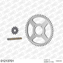 Lade das Bild in den Galerie-Viewer, AFAM Kettensatz 428, golden, 2244kg, YAMAHA TT-R 125 LWE R,S,T,V,W,X,Y,Z,B,C,D,E,F,G,H,J,K,L,M 2003-2021
