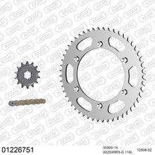 Lade das Bild in den Galerie-Viewer, AFAM Kettensatz 520, X-Ring, golden, 3498kg, YAMAHA WR 250 Z 1991-1997
