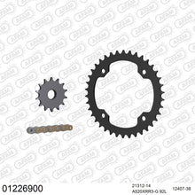 Lade das Bild in den Galerie-Viewer, AFAM Kettensatz 520, X-Ring, golden, 3498kg, YAMAHA YFM 250 R Raptor X,Y,Z,A,B,D 2008-2013
