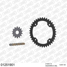 Lade das Bild in den Galerie-Viewer, AFAM Kettensatz 520, X-Ring, golden, 3498kg, YAMAHA YFZ 450 R Y,Z,A,B,D,E,F,G,H,J,K,L 2009-2020
