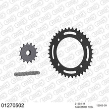 Lade das Bild in den Galerie-Viewer, AFAM Kettensatz 520, X-Ring, 4385kg, YAMAHA XT 600 1987-1995
