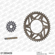 Lade das Bild in den Galerie-Viewer, AFAM Kettensatz 525, X-Ring, golden, 4987kg, Alu, YAMAHA YZF 1000 R1 2009-2014
