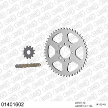 Lade das Bild in den Galerie-Viewer, AFAM Kettensatz 420, golden, 2142kg, SUZUKI TS 50 APX ER21 1981-1989
