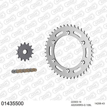 Lade das Bild in den Galerie-Viewer, AFAM Kettensatz 520, X-Ring, golden, 3498kg, SUZUKI DR 350 S L,M,N,P 1990-1993
