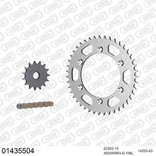 Lade das Bild in den Galerie-Viewer, AFAM Kettensatz 520, X-Ring, golden, 3498kg, SUZUKI DR 350 SE T,V,V,W,V,X 1996-1999
