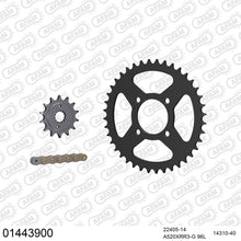 Lade das Bild in den Galerie-Viewer, AFAM Kettensatz 520, X-Ring, golden, 3498kg, SUZUKI LT-Z 400 K2,K3,K4,K5,K6,K7,K8 2002-2008
