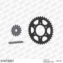 Lade das Bild in den Galerie-Viewer, AFAM Kettensatz 530, X-Ring, 4385kg, SUZUKI GR 650 D,E,F 1983-1985
