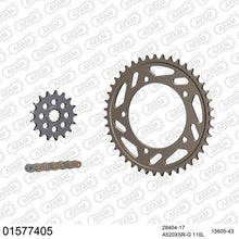 Lade das Bild in den Galerie-Viewer, AFAM Kettensatz 520, X-Ring, golden, 3712kg, Alu, SUZUKI GSX-R 750 K4,K5 2004-2005
