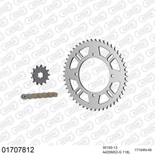 Lade das Bild in den Galerie-Viewer, AFAM Kettensatz 420, golden, 2611kg, Alu, KAWASAKI KX 80 R1 1991-1991
