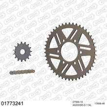 Lade das Bild in den Galerie-Viewer, AFAM Kettensatz 520, X-Ring, golden, 3712kg, Alu, KAWASAKI NINJA 650 EX650M MFNN,MFAN 2021-2021
