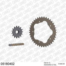 Lade das Bild in den Galerie-Viewer, AFAM Kettensatz 525, X-Ring, golden, 4263kg, Alu, DUCATI 796 Monster ABS (for sprocket carrier PCD2) 2010-2014
