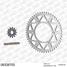Lade das Bild in den Galerie-Viewer, AFAM Kettensatz 520, X-Ring, golden, 3498kg, Alu, HUSQVARNA FE 250 2014-2021
