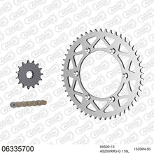 Lade das Bild in den Galerie-Viewer, AFAM Kettensatz 520, X-Ring, golden, 3498kg, Alu, HUSQVARNA TE 350 1990-1991
