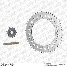 Lade das Bild in den Galerie-Viewer, AFAM Kettensatz 520, X-Ring, golden, 3498kg, Alu, HUSQVARNA WR 430 1980-1981

