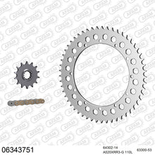 Lade das Bild in den Galerie-Viewer, AFAM Kettensatz 520, X-Ring, golden, 3498kg, Alu, HUSQVARNA WR 400 1984-1984

