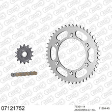 Lade das Bild in den Galerie-Viewer, AFAM Kettensatz 520, X-Ring, golden, 3498kg, KTM EXC 200 2012-2016
