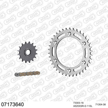 Lade das Bild in den Galerie-Viewer, AFAM Kettensatz 520, X-Ring, golden, 3712kg, KTM SMC 660 Supermoto 2003-2004
