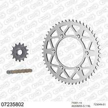 Lade das Bild in den Galerie-Viewer, AFAM Kettensatz 520, golden, 3814kg, Alu, KTM SX-F 350 2020-2021
