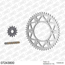 Lade das Bild in den Galerie-Viewer, AFAM Kettensatz 520, golden, 3814kg, Alu, KTM SX 400 2000-2002
