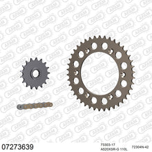 Lade das Bild in den Galerie-Viewer, AFAM Kettensatz 520, X-Ring, golden, 3712kg, Alu, KTM SMC 640 LC4 2005-2005

