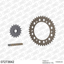 Lade das Bild in den Galerie-Viewer, AFAM Kettensatz 520, X-Ring, golden, 3712kg, Alu, KTM SMC 660 Supermoto 2005-2006
